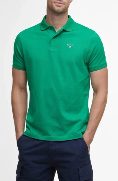 Barbour Active Tailored Fit Polo In Hedge Green
