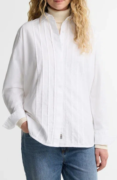Barbour Adalyn Pintuck Cotton Shirt In White