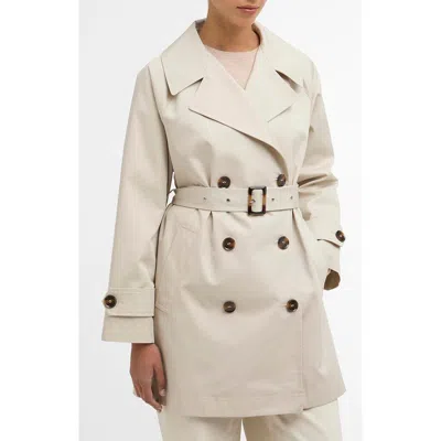 Barbour Adare Showerproof Water Resistant Trench Coat In White