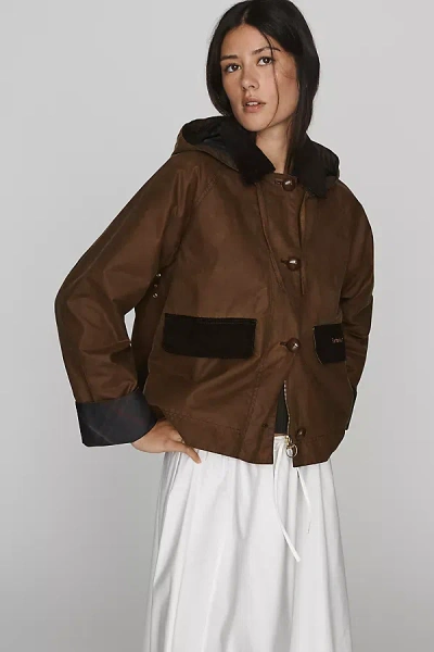 Barbour Adina 100% Cotton Wax Jacket In Beige