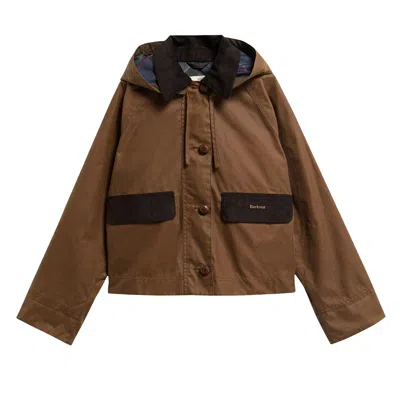 Pre-owned Barbour Adina Wax Jacket 'tan/shadow Classic' | Women's Size 16