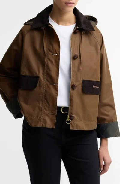 Barbour Adina Waxed Cotton Jacket In Brown