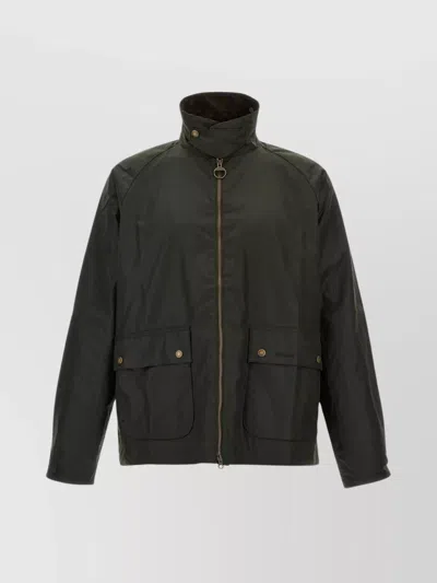Barbour Bedale Coated-finish Jacket In Green