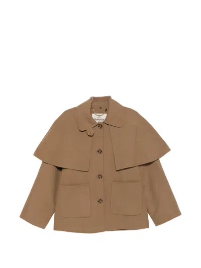 Barbour Aggy Button-down Coat In Brown