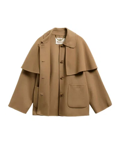 Barbour Aggy Button-down Coat In Brown