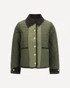 Barbour Bicolor Polyester Jacket In Green