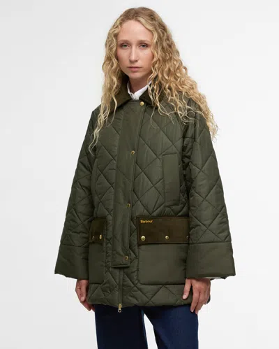 Barbour Aldburgh Womens Quilted Jacket In Green