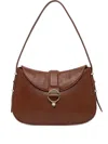 Barbour Alder Leather Shoulder Bag In Brown