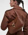 Barbour Alder Leather Sling Bag In Brown