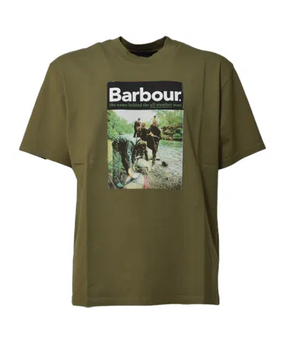 Barbour All Weather Oversized Graphic T-shirt In Grün
