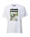 Barbour All Weather Oversized Graphic T-shirt In Weiss