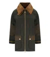 Barbour Allerston Wax Olive Green Jacket In Multi