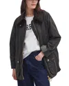 Barbour Allerston Waxed Coat In Olive/ancient