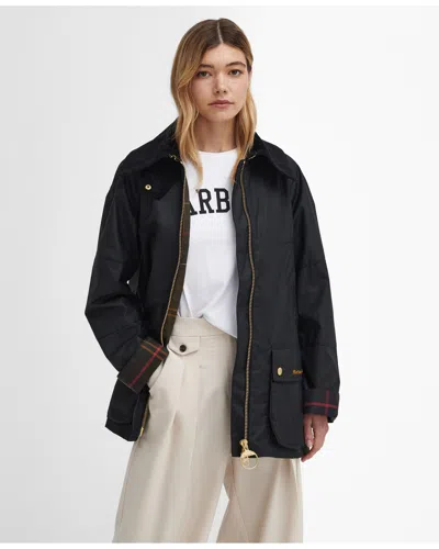 Barbour Allerston Womens Wax Jacket In Black