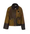 Barbour Alma Waxed Cotton Short Jacket In Brown