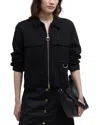 Barbour Alma D-ring Detail Cardigan In Black/sand