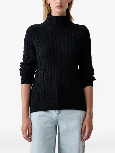 Barbour Ambleside Cable-knit Rollneck Jumper In Animal Print