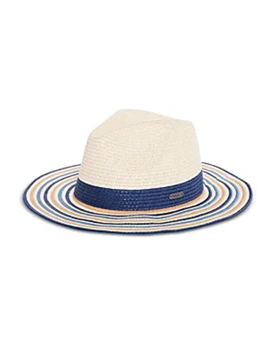 Barbour Amelda Woven Fedora In Blue/ivory