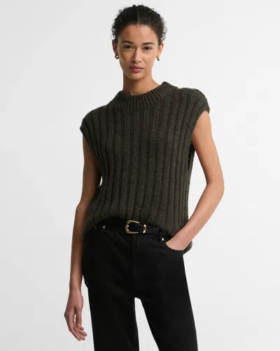 Barbour Anastasia Womens Knitted Vest In Olive Multi