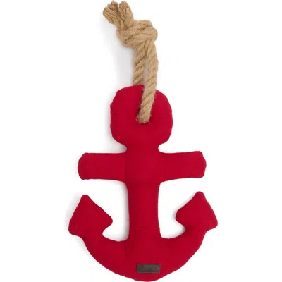 Barbour Anchor Dog Toy In Red