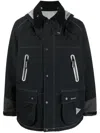 Barbour Logo-print Hooded Jacket In Black