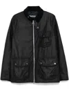 Barbour Angler Waxed Jacket In Blue