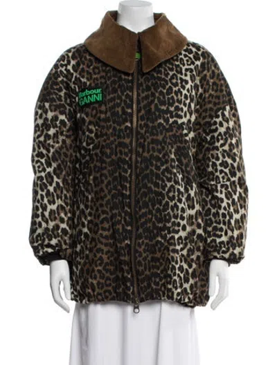 Pre-owned Barbour Animal Print Coat In Multicolor