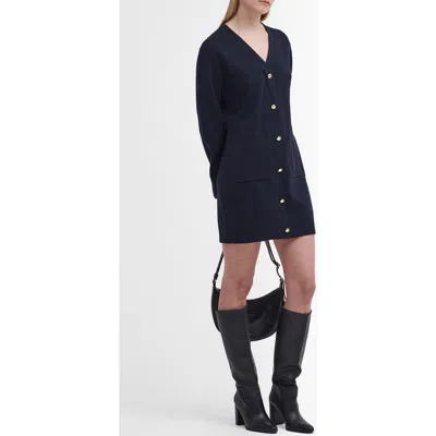 Barbour Anita Long Sleeve Sweater Dress In Blue