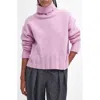 Barbour Anita Wool Blend Turtleneck Sweater In Lavender Purple