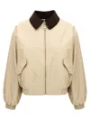 Barbour Womens Sand The Edit By Alexa Chung Two-buttoned-pockets Cotton-blend Jacket