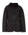 Barbour Annandale Water Resistant Quilted Utility Jacket In Black