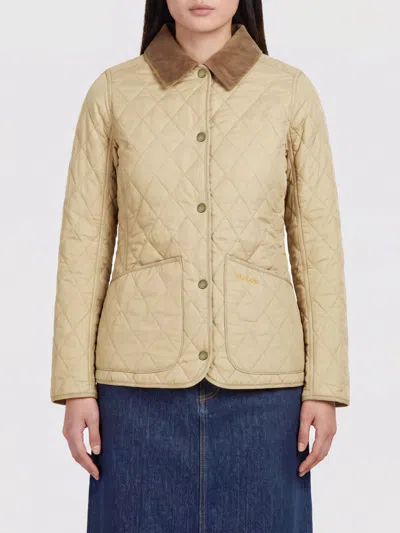 Barbour Annadale Slim Fit Quilted Jacket With Corduroy Collar In Brown