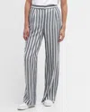 Barbour Annalise Womens Linen Trousers In Gray