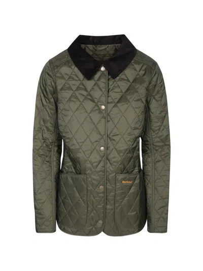 Barbour Annandale Diamond-quilted Jacket In Green