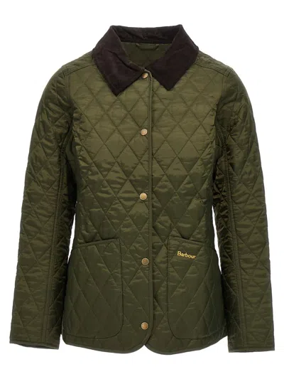 Barbour Quilted Corduroy-collar Jacket In Green