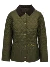 Barbour Annandale Corduroy-trimmed Quilted Shell Jacket In Green