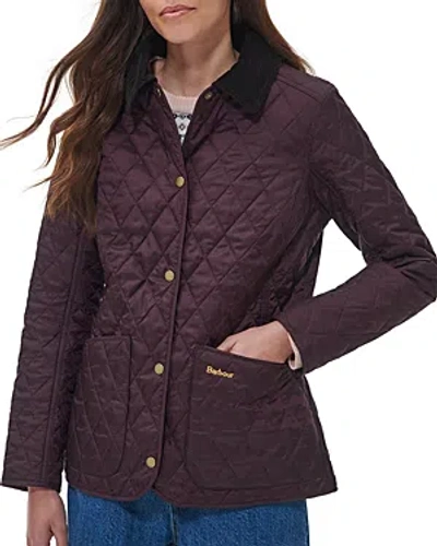 Barbour Annandale Quilted Jacket In Black Cherry