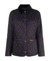 Barbour Annandale Quilted Press-stud Fastened Jacket In Black