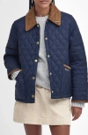 Barbour 30th Anniversary Cropped Liddesdale Womens Quilt In Navy/classic