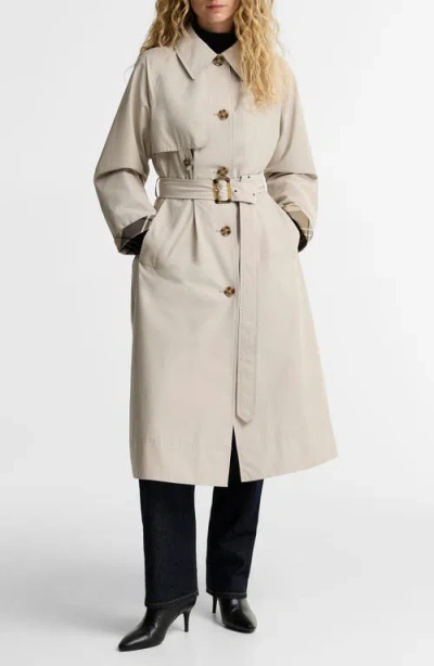 Barbour Antonella Showerproof Belted Coat In Neutral