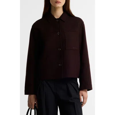 Barbour Antonella Wool Blend Overshirt In Brown