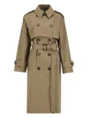 Barbour Aoife Belted-fastening Double-breasted Trench Coat In Brown