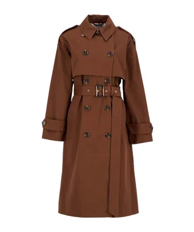 Barbour Aoife Showerproof Trench Coat In Brown