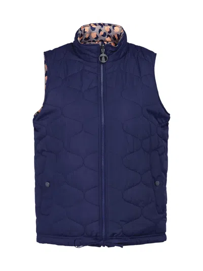 Barbour Apia Reversible Quilted Gilet Vest In Blue