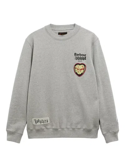 Barbour Appliqué Crew-neck Sweatshirt In Gray
