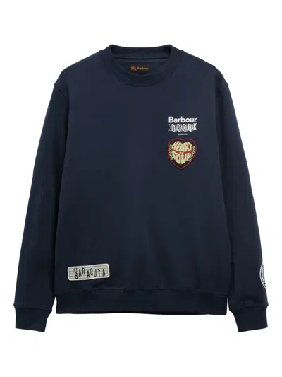 Barbour Appliqué-detail Sweatshirt In Blue