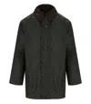 Barbour Archive Beaufort Waxed Olive Green Jacket In Green