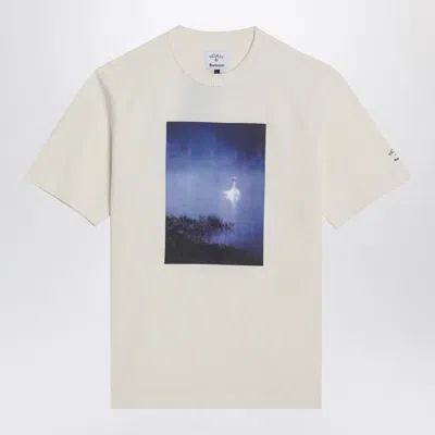 Barbour Archive T-shirt White  X Noah In Neutral