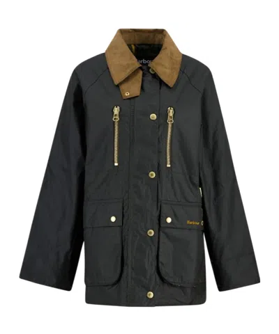 Barbour Argill Waxed Jacket In Black