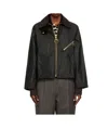 Barbour Green Arlene Waxed Jacket In Black